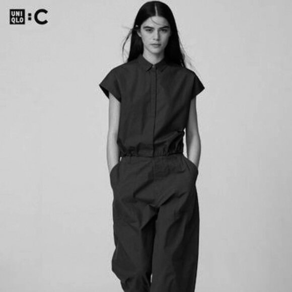 NWT Uniqlo C cropped shirt with drawstring XS - Picture 2 of 2